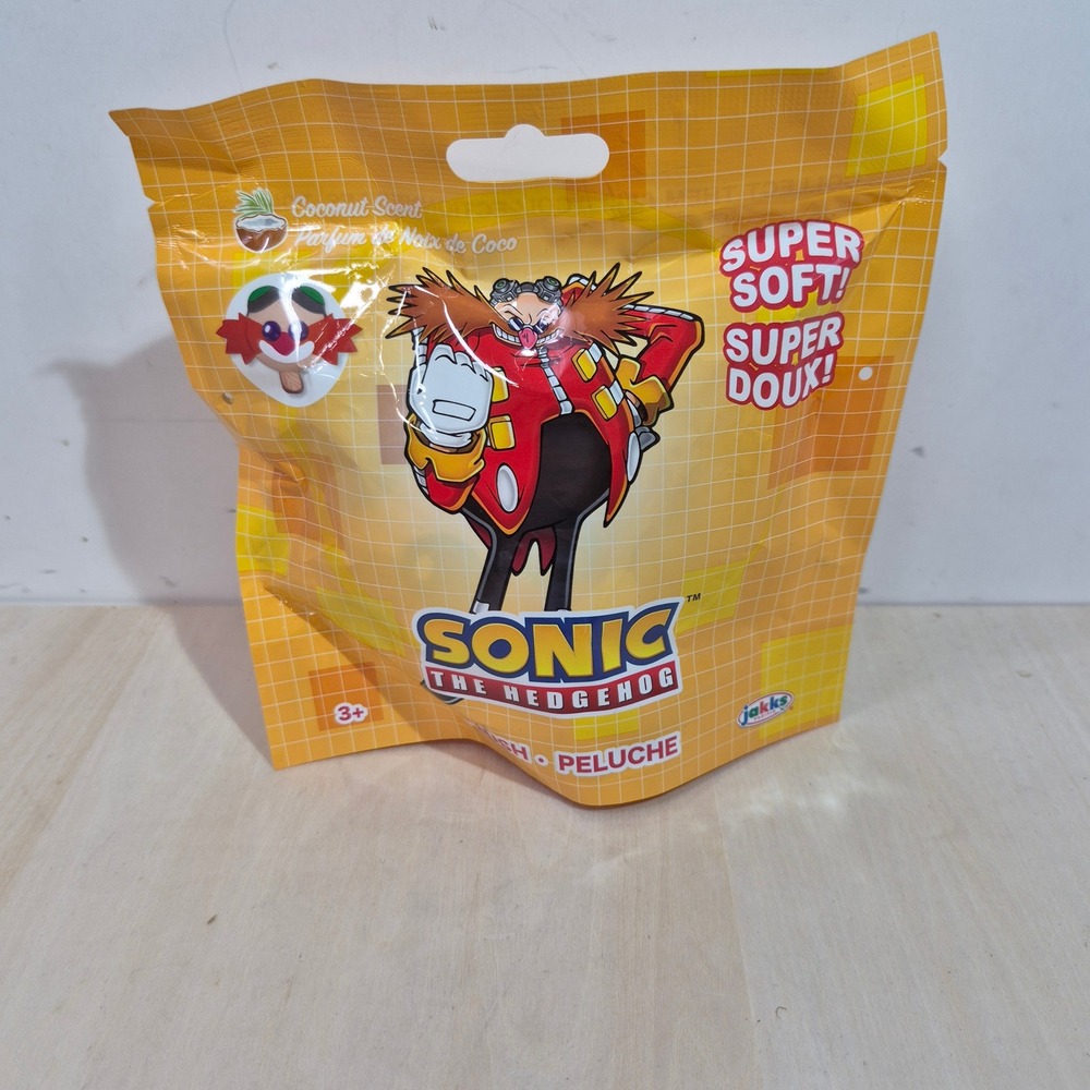 Sonic the Hedgehog Jakks Pacific Dr Eggman Coconut Scented Plush Blind Bag New